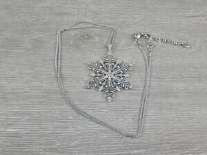 Brighton Snowflake Kisses Large Statement Long Convertible Pendant Necklace